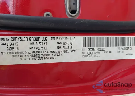 2013 Dodge Dart Sxt from USA, damaged, VIN 1C3CDFBA1DD295235